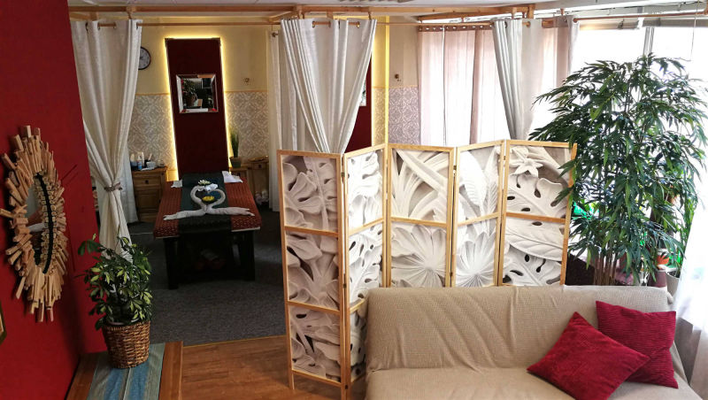 Blick zum Massagebereich